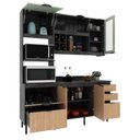 Ver imagem 7 de Armário de Cozinha Completa Modulada Reta 6 Peças 180cm Cz1203 Begônia Tecnomóbili