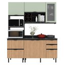 Ver imagem 2 de Armário de Cozinha Completa Modulada Reta 6 Peças 180cm Cz1203 Begônia Tecnomóbili