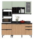 Ver imagem 2 de Armário de Cozinha Completa Modulada Reta 6 Peças 180cm Cz1203 Begônia Tecnomóbili