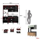 Ver imagem 3 de Armário de Cozinha Completa Modulada Reta 6 Peças 180cm Cz1203 Begônia Tecnomóbili