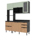 Ver imagem 6 de Armário de Cozinha Completa Modulada Reta 6 Peças 180cm Cz1203 Begônia Tecnomóbili