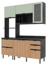 Ver imagem 6 de Armário de Cozinha Completa Modulada Reta 6 Peças 180cm Cz1203 Begônia Tecnomóbili