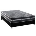 Ver imagem 1 de Cama Box Casal: Colchão Molas Ensacadas D Angelis Anjos Black Graphite + Base Crc Suede Gray (