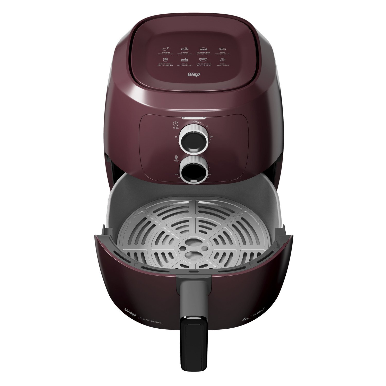 Fritadeira Elétrica sem Óleo Vermelha Wap Air Fryer Potência de 1500w Antiaderente 127v - 5