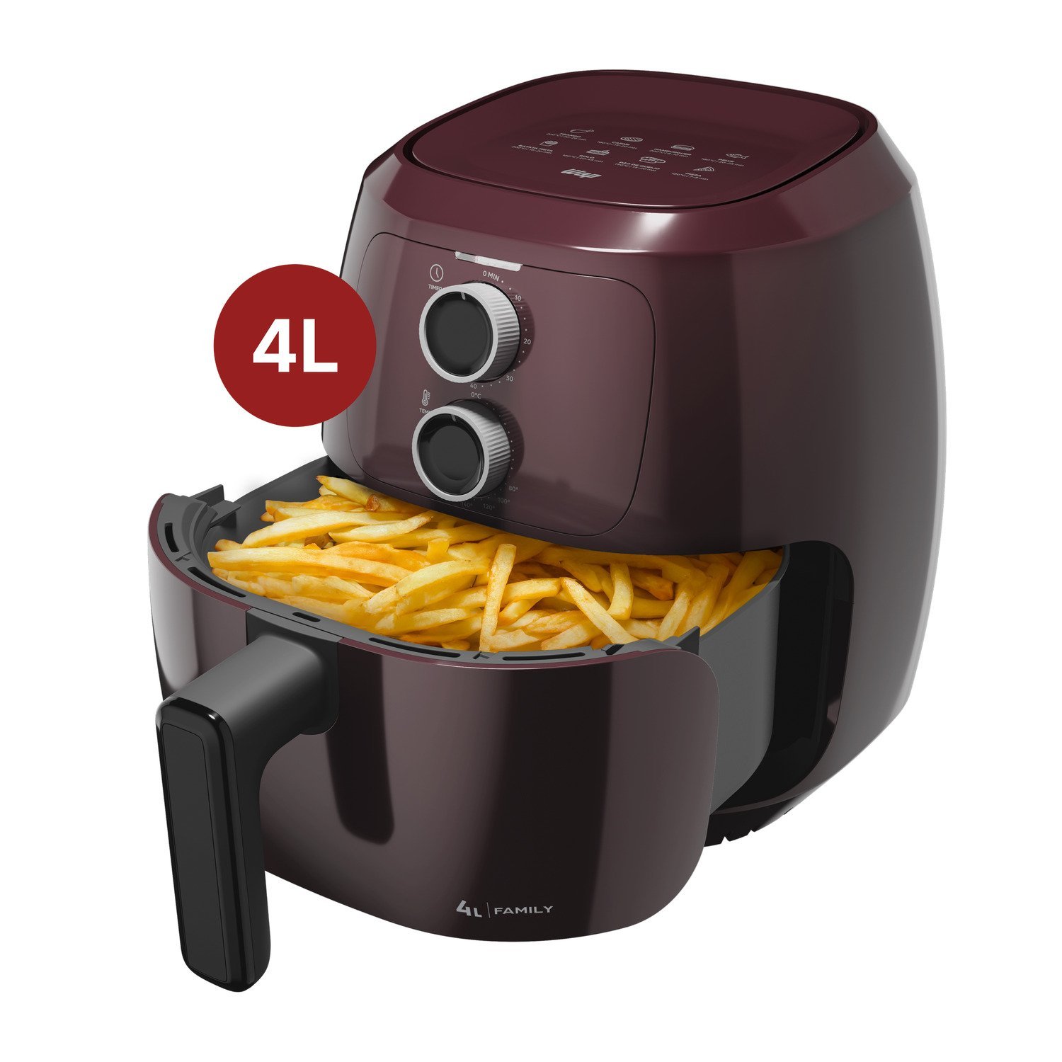 Fritadeira Elétrica sem Óleo Vermelha Wap Air Fryer Potência de 1500w Antiaderente 127v - 3