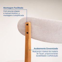 Kit 2 Cadeiras Madeira Maciça Ceci CabeCasa MadeiraMadeira - 5