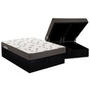 Ver imagem 1 de Cama Box Baú Queen: Colchão Espuma D45 Ortobom Light Saúde OrtoPillow + Base CRC Courano Black(158x1