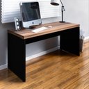 Ver imagem 3 de Escrivaninha Mesa Escritório em L 150CMX150CM + Gaveteiro 150cm Marrom e Preto