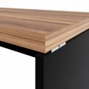 Ver imagem 6 de Escrivaninha Mesa Escritório em L 150CMX150CM + Gaveteiro 150cm Marrom e Preto