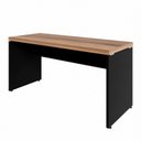Ver imagem 4 de Escrivaninha Mesa Escritório em L 150CMX150CM + Gaveteiro 150cm Marrom e Preto