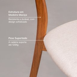 Kit 2 Cadeiras Madeira Maciça Ceci CabeCasa MadeiraMadeira - 6