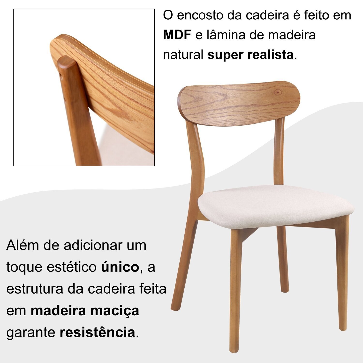Kit 2 Cadeiras Madeira Maciça Ceci Yescasa - 6