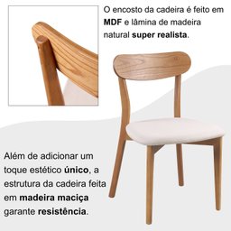 Kit 2 Cadeiras Madeira Maciça Ceci Yescasa - 6