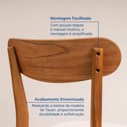 Kit 2 Cadeiras Madeira Maciça Ceci CabeCasa MadeiraMadeira - 5