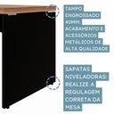 Ver imagem 7 de Conjunto Mesa de Escritório 120x150cm em L com Gaveteiro e Armário Estante Espresso Móveis Marrom Preto