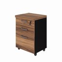 Ver imagem 4 de Conjunto Mesa de Escritório 150x150cm em L com Gaveteiro e Armário Estante Espresso Móveis Marrom Preto