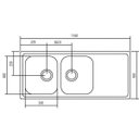 Ver imagem 2 de Cuba Dupla de Sobrepor para Cozinha Tramontina Marea 2C 34 Plus sem Furo para Torneira