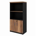 Ver imagem 3 de Conjunto 4 Peças com Mesa para Escritório em L 120CMX150CM, Estante e Gaveteiro Espresso Móveis Marrom Preto