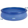 Piscina Inflável Redonda Mor 001050 2.7m X 70cm 3400l Azul - 3