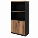 Ver imagem 5 de Conjunto 4 Peças com Mesa para Escritório em L 150CMX150CM, Estante e Gaveteiro Espresso Móveis Marrom Preto