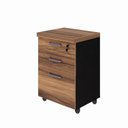 Ver imagem 3 de Conjunto 4 Peças com Mesa para Escritório em L 150CMX150CM, Estante e Gaveteiro Espresso Móveis Marrom Preto