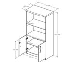 Ver mais imagens de Conjunto 4 Peças com Mesa para Escritório em L 150CMX150CM, Estante e Gaveteiro Espresso Móveis Marrom Preto