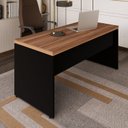 Ver imagem 5 de Conjunto 4 Peças com Mesa para Escritório em L 170CMX150CM, Estante e Gaveteiro Espresso Móveis Marrom Preto