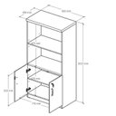 Ver mais imagens de Conjunto 4 Peças com Mesa para Escritório em L 170CMX150CM, Estante e Gaveteiro Espresso Móveis Marrom Preto