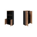 Ver imagem 2 de Kit 2 Armários Multiuso para Escritório com Armário Fechado e Armário Estante Espresso Móveis