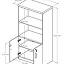 Ver imagem 6 de Kit 2 Armários Multiuso para Escritório com Armário Fechado e Armário Estante Espresso Móveis