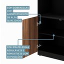 Ver imagem 7 de Kit 2 Armários Multiuso para Escritório com Armário Fechado e Armário Estante Espresso Móveis Marrom/Preto