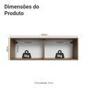 Ver imagem 2 de Armário Aéreo 100 Cm 1 Porta Basculante Rustic/cinza Vik Madesa