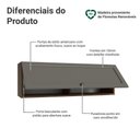 Ver imagem 3 de Armário Aéreo 100 Cm 1 Porta Basculante Rustic/cinza Vik Madesa