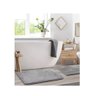 Tapete de Banheiro Cinza Antiderrapante Retangular 60x40cm - 4