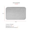 Tapete de Banheiro Cinza Antiderrapante Retangular 60x40cm - 3