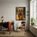 Ver imagem 2 de Quadro Decorativo Oxum Mulher Africana - 70x50cm:moldura Preta