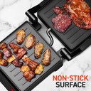 Ver imagem 5 de Elite Gourmet Panini Press Elétrica Compacta 5.5"x5.3", Grelha Antiaderente