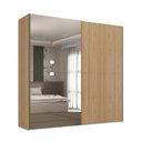 Ver imagem 3 de Guarda Roupa Casal 2 Portas de Correr C/ Espelho 100% Mdf Cor:olmo