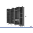 Ver imagem 2 de Quarto Modulado Casal 4 Peças Liga QM37 Canela Kappesberg