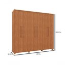 Ver imagem 3 de Guarda Roupa Casal Madri 6 Portas Pés Madeira Camas Fênix Cor:nature