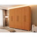 Ver imagem 4 de Guarda Roupa Casal Madri 6 Portas Pés Madeira Camas Fênix Cor:nature