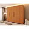 Guarda Roupa Casal Madri 6 Portas Pés Madeira Camas Fênix Cor:nature - 4