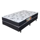 Ver imagem 1 de Cama Box Base Conjugada Espuma Dupla Solteiro Poliester:PRETO
