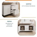 Ver imagem 7 de Conjunto para Banheiro Bancada em Porcelanato com Cuba Esculpida, Armário e Espelho Ripy 100cm Yesca