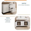 Ver imagem 7 de Conjunto para Banheiro Bancada em Porcelanato com Cuba Esculpida, Armário e Espelho Ripy 100cm