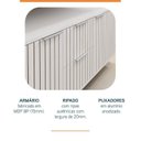 Ver imagem 6 de Conjunto para Banheiro Bancada em Porcelanato com Cuba Esculpida, Armário e Espelho Ripy 100cm