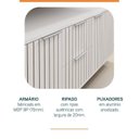 Ver imagem 6 de Conjunto para Banheiro Bancada em Porcelanato com Cuba Esculpida, Armário e Espelho Ripy 100cm