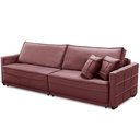 Ver imagem 4 de Sofá Retrátil e Reclinável 2,10m Karina Veludo Rose Madelina Decor