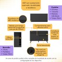 Ver imagem 2 de Cozinha Compacta com Bancada Americana 1 Porta Veneza Multimóveis Mp2207 Preto