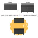 Ver imagem 5 de Cozinha Compacta com Bancada Americana 1 Porta Veneza Multimóveis Mp2207 Preto